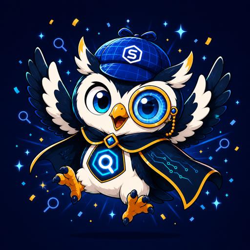 Strix Searchのマスコット、AI探偵のふくろう「ルクス」
